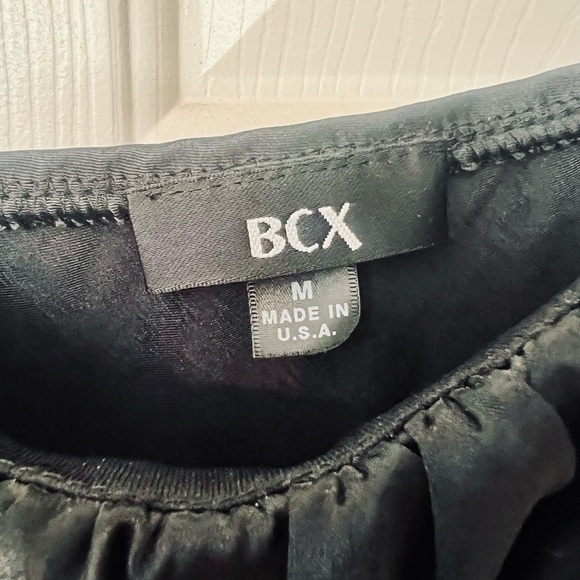 BCX Black Satin Tank Top - Picture 5 of 6